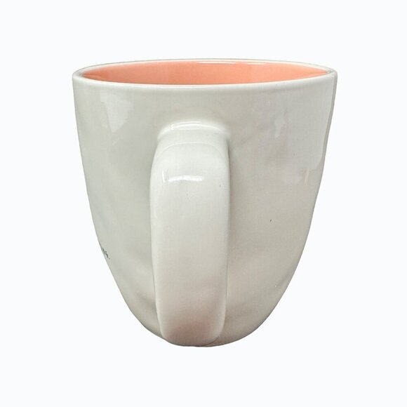 Rae Dunn Birthday Mug Ceramic Large Coffee Cup Magenta  Gift Pink Lining Dimples - Picture 4 of 8